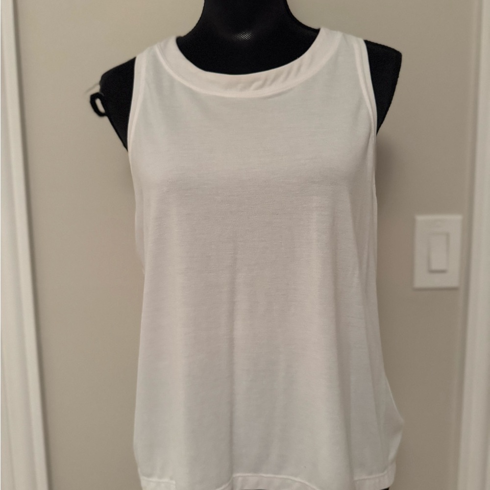 ATHLETA Women’s Athletic White Relaxed Fit Tank Top L